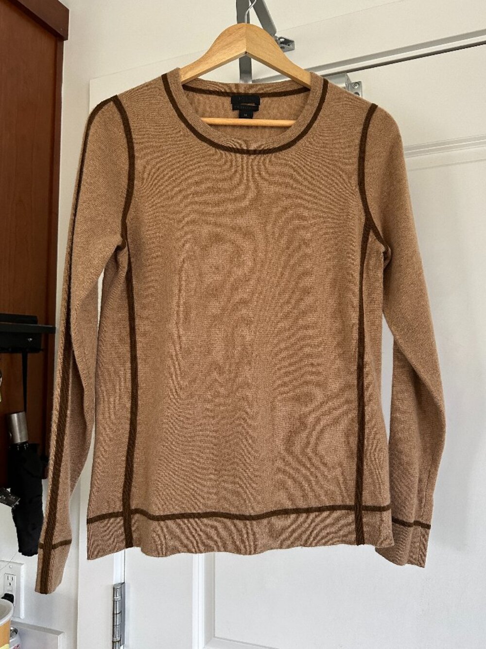 J.Crew Collection Italian Cashmere Framed Long Sleeve Tee Knit Sweater M